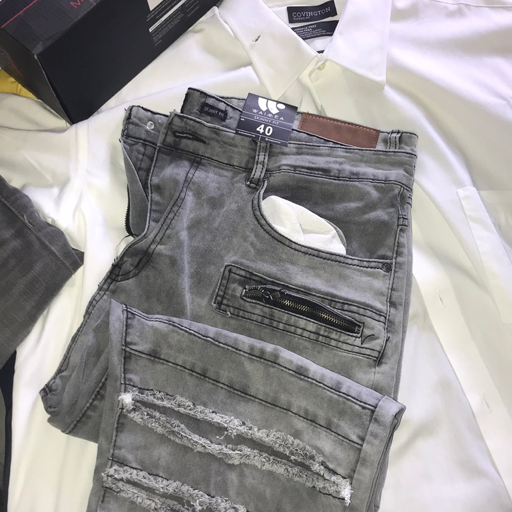 Jeans light grey size 40 skinny fit